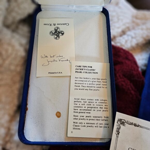 Camrose & Kross, Pearl Necklace – Jacqueline Kennedy Collection, Box w/COA - Picture 3 of 7